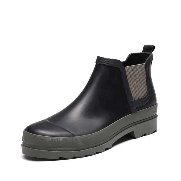 Women's Short Waterproof Rain Boots  - BLACK-ARMY-GREEN -  0